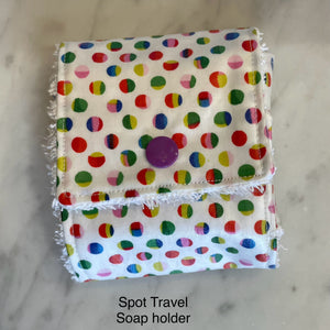 Cotton travel soap holder