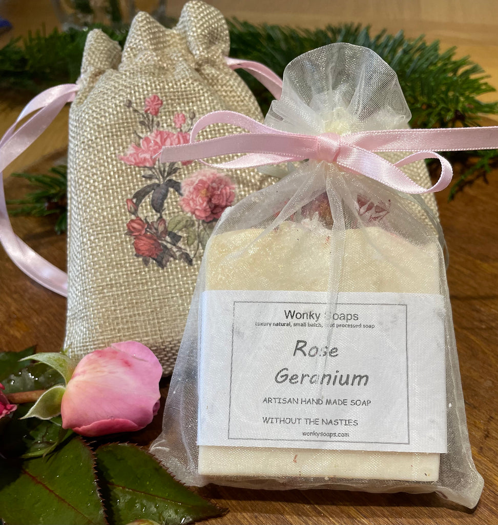 Linen Floral Soap Set