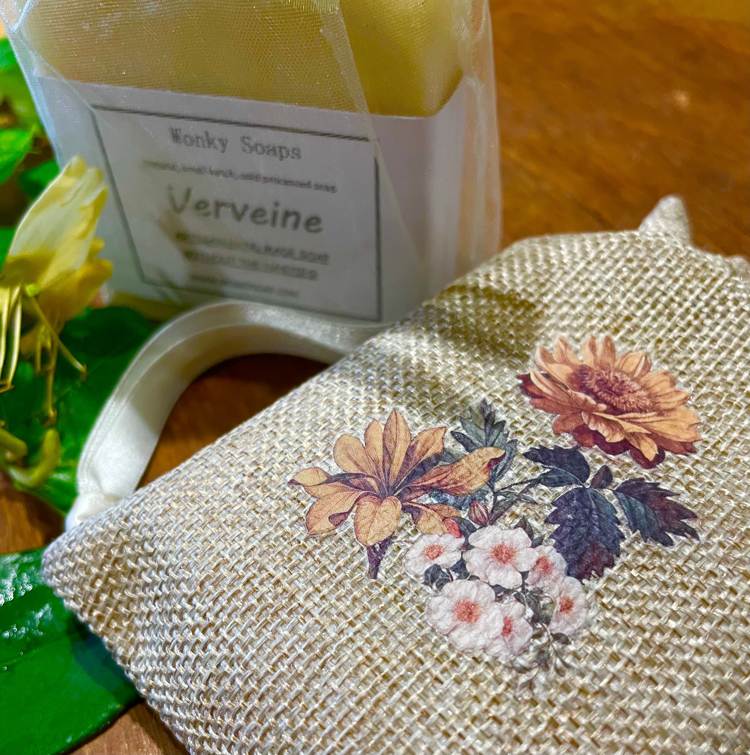 Linen Floral Soap Set