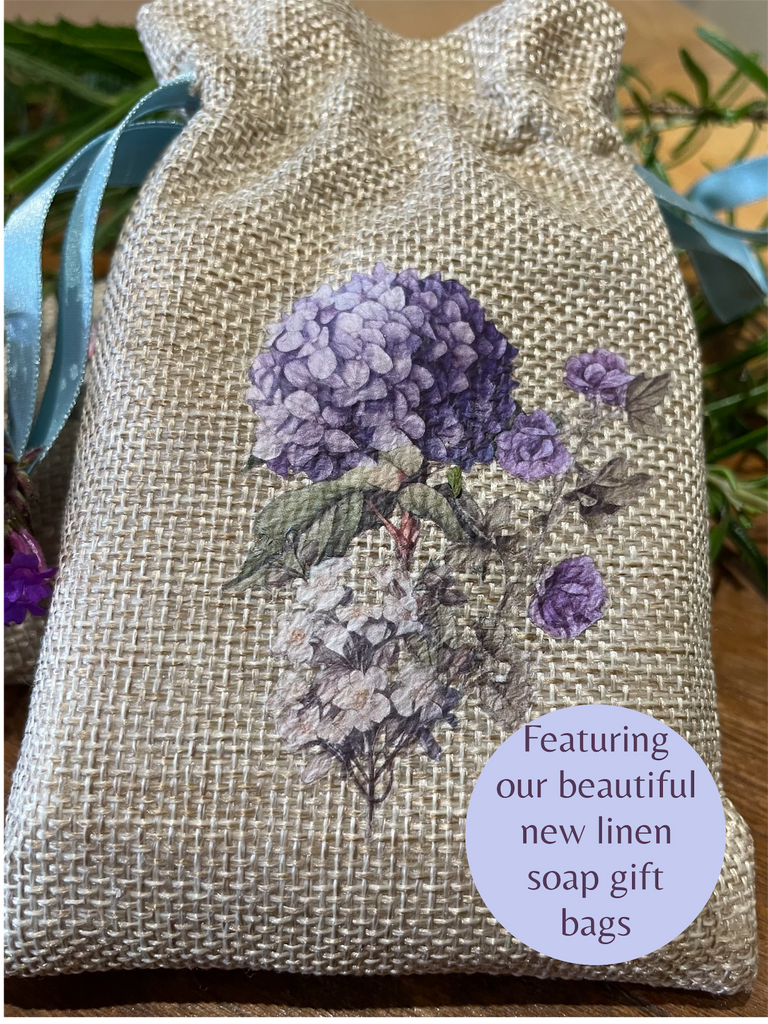 Linen Floral Soap Set
