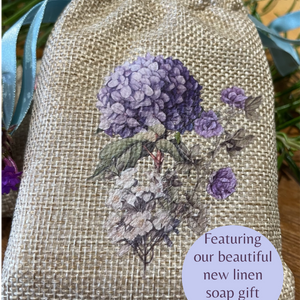 Linen Floral Soap Set