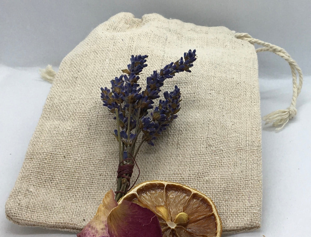 Linen soap and bath salt bag