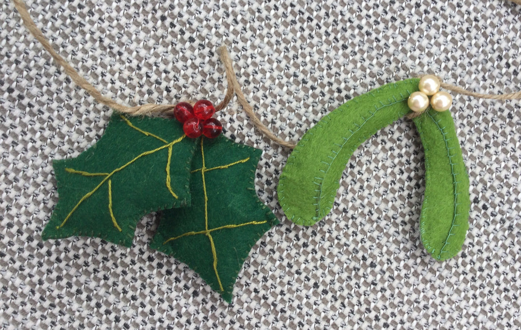 Holly and Mistletoe garland