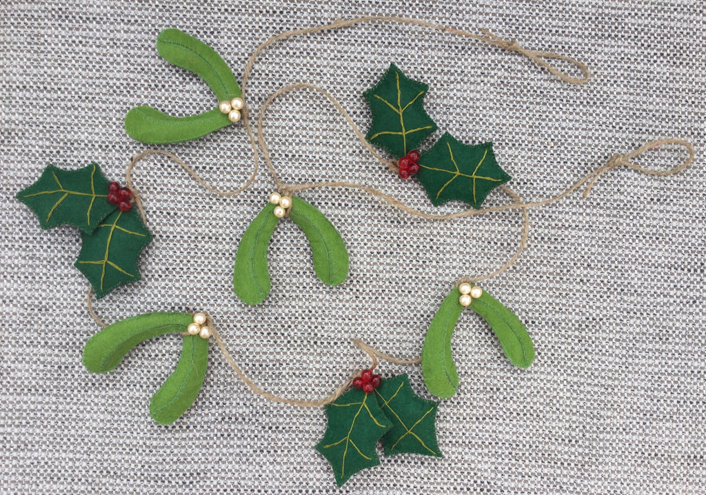 Holly and Mistletoe garland