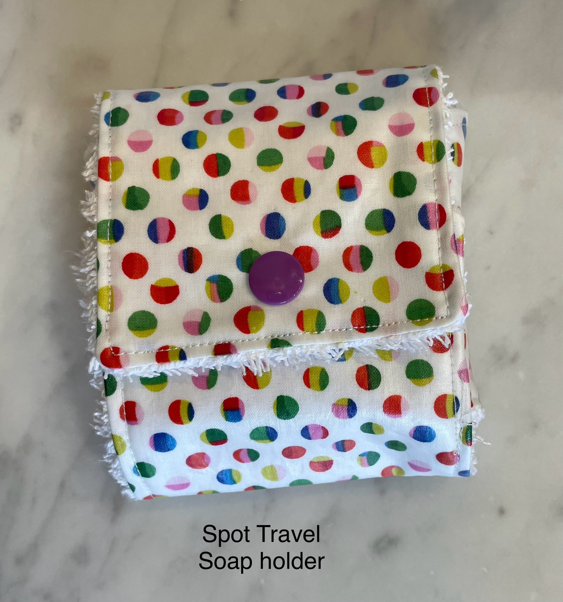 Cotton travel soap holder