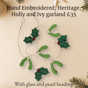 Holly and Mistletoe garland