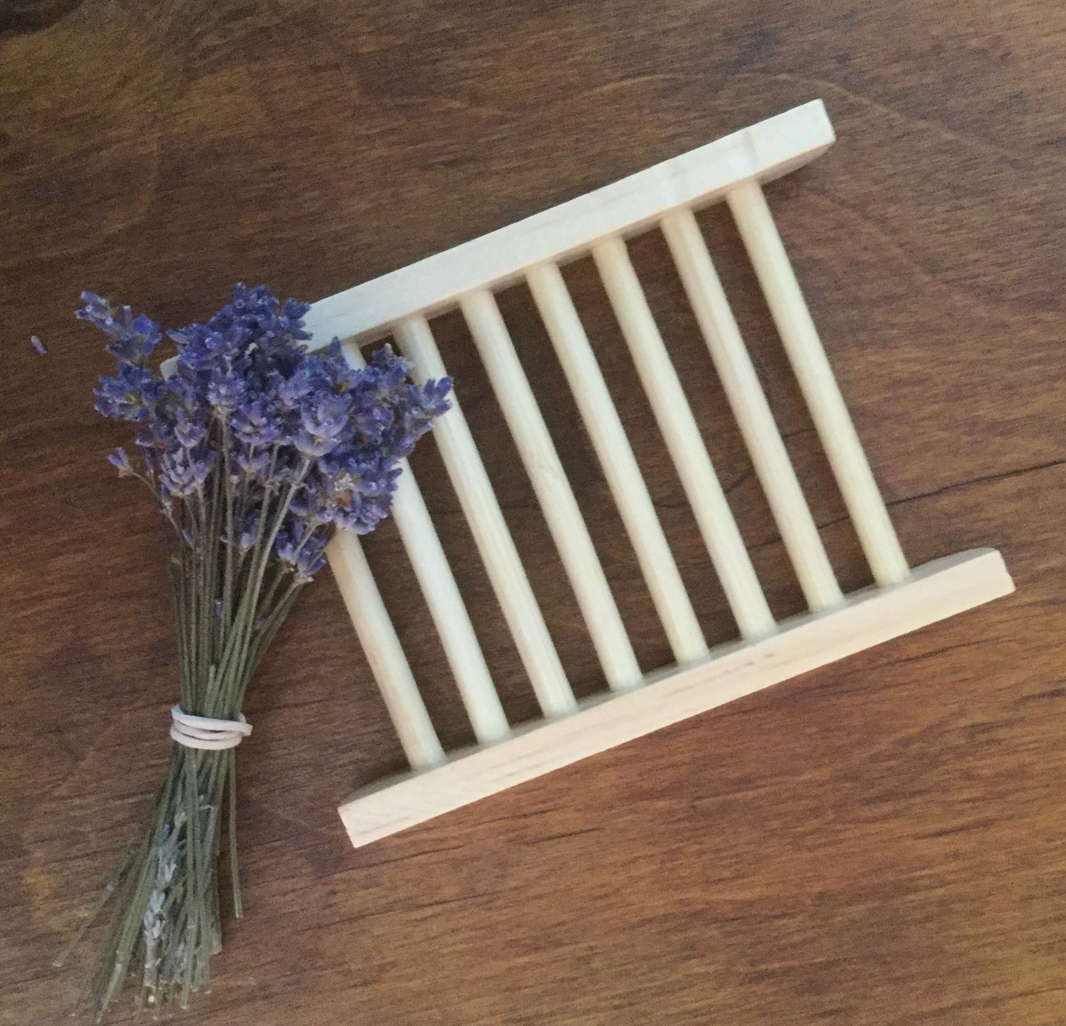 Bamboo ladder soap rack